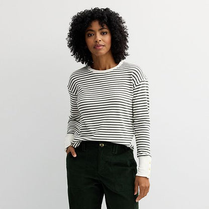 Petite Sonoma Goods For Life® Cozy Waffle Pullover