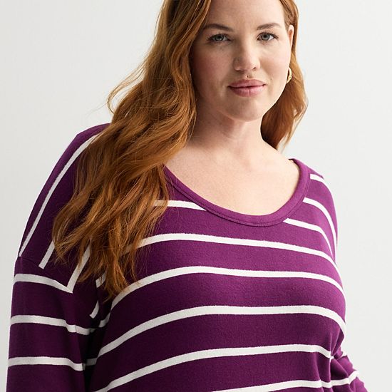 Plus Size Sonoma Goods For Life® Cozy Tunic Tee
