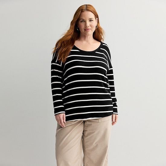 Plus Size Sonoma Goods For Life® Cozy Tunic Tee