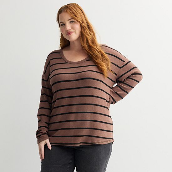 Plus Size Sonoma Goods For Life® Cozy Tunic Tee