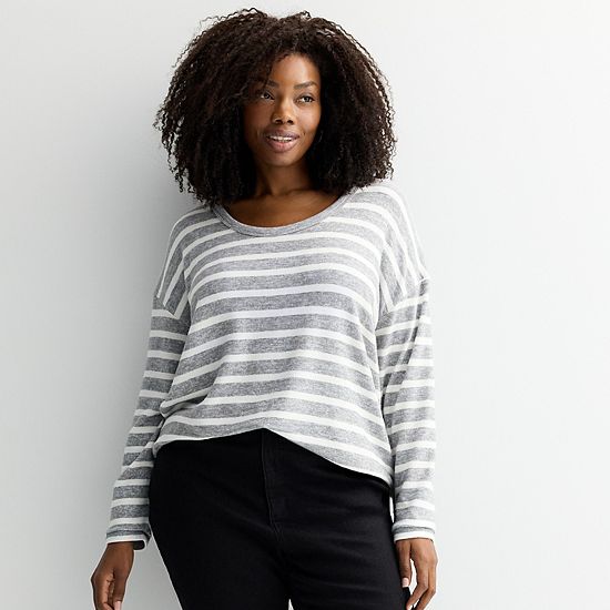 Plus Size Sonoma Goods For Life® Cozy Tunic Tee