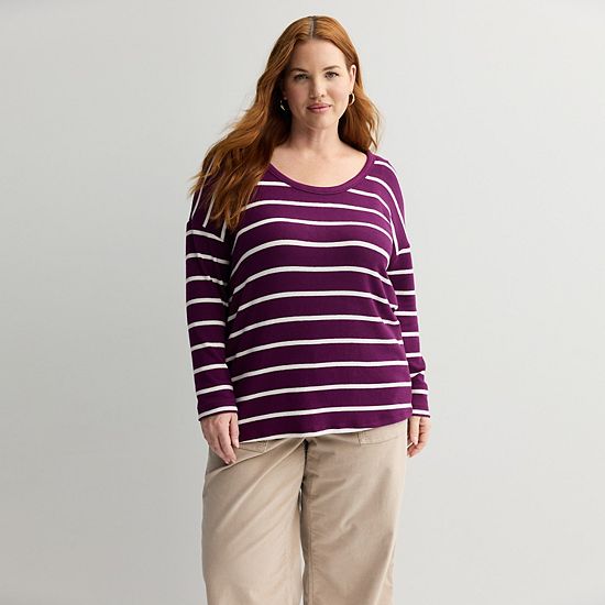 Plus Size Sonoma Goods For Life® Cozy Tunic Tee