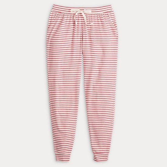 Women's Sonoma Goods For Life® Ribbed Cuffed Holiday Pajama Pants