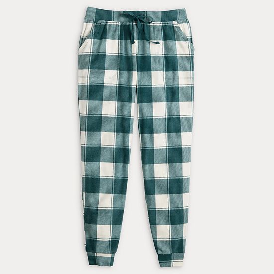 Women's Sonoma Goods For Life® Ribbed Cuffed Holiday Pajama Pants