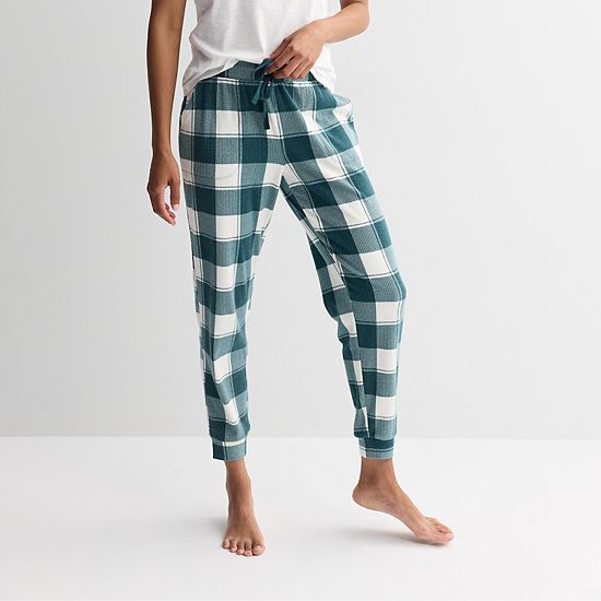 Women's Sonoma Goods For Life® Ribbed Cuffed Holiday Pajama Pants