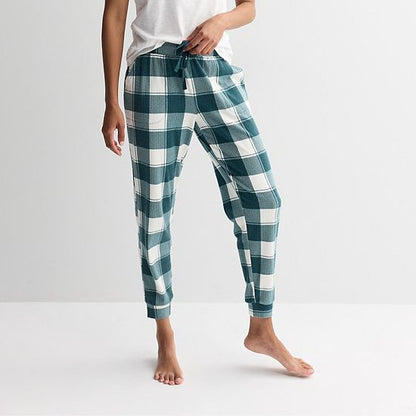 Women's Sonoma Goods For Life® Ribbed Cuffed Holiday Pajama Pants