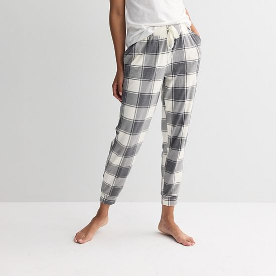 Women's Sonoma Goods For Life® Ribbed Cuffed Holiday Pajama Pants
