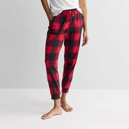 Women's Sonoma Goods For Life® Ribbed Cuffed Holiday Pajama Pants