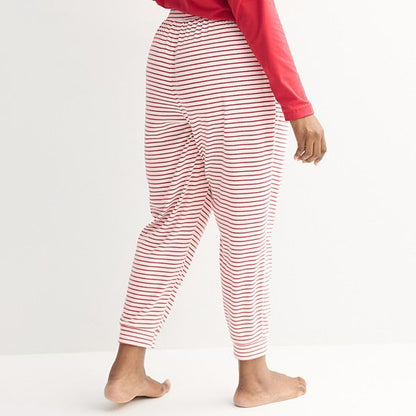 Plus Size Sonoma Goods For Life® Ribbed Cuffed Pajama Pants