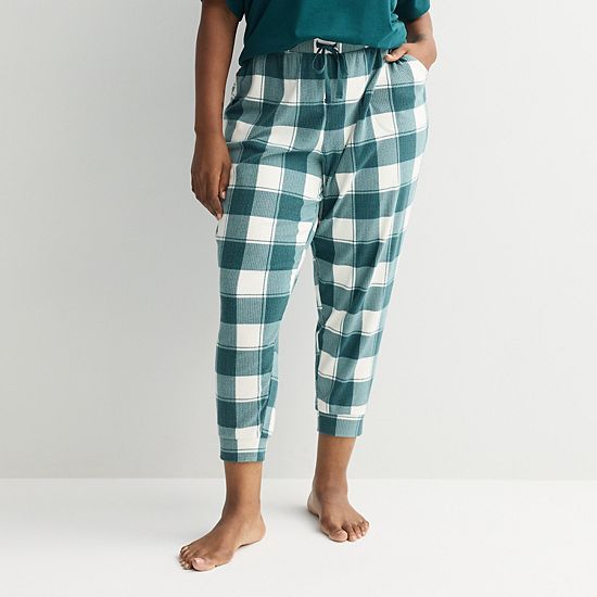 Plus Size Sonoma Goods For Life® Ribbed Cuffed Pajama Pants