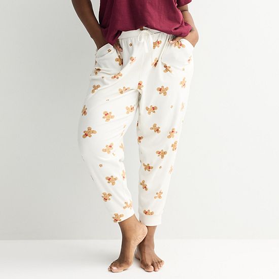 Plus Size Sonoma Goods For Life® Ribbed Cuffed Pajama Pants