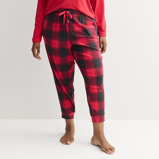 Plus Size Sonoma Goods For Life® Ribbed Cuffed Pajama Pants