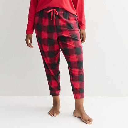 Plus Size Sonoma Goods For Life® Ribbed Cuffed Pajama Pants