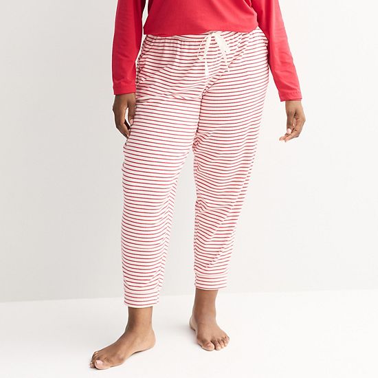 Plus Size Sonoma Goods For Life® Ribbed Cuffed Pajama Pants