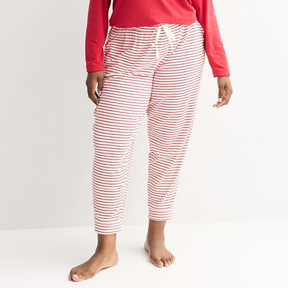 Plus Size Sonoma Goods For Life® Ribbed Cuffed Pajama Pants