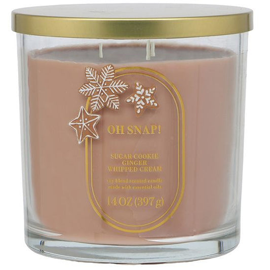 Sonoma Goods For Life® Oh Snap! Sugar Cookie Ginger Whipped Cream 14-oz. Large Candle Jar