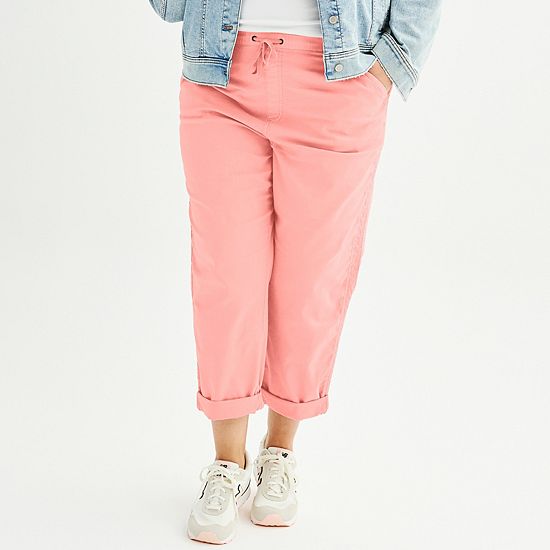 Plus Size Sonoma Goods For Life® Easy Paper Bag Waist Capri