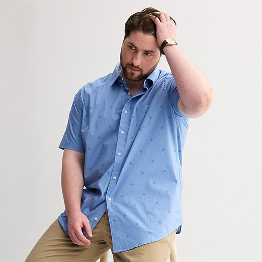 Big & Tall Sonoma Goods For Life® Short Sleeve Perfect Length Shirt