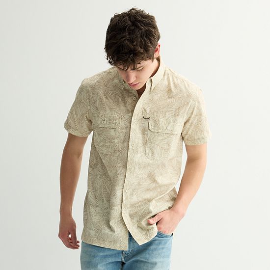 Men's Sonoma Goods For Life® Outdoor Short Sleeve Button-Down Shirt